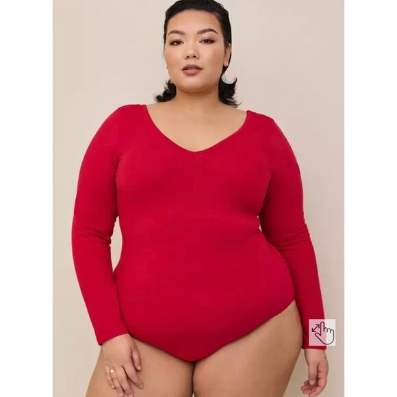 TORRID RED FOXY DOUBLE V BODYSUIT 3X - NWT - Picture 6 of 8